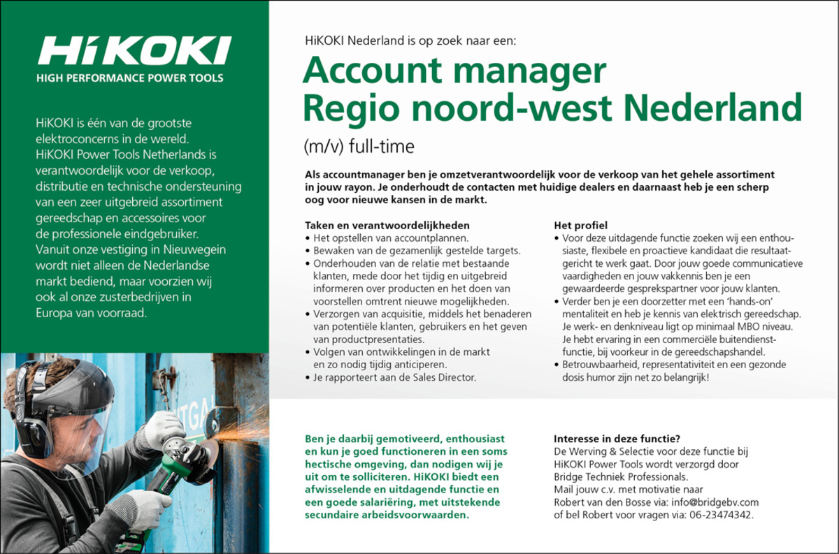 Vacatures ACCOUNT MANAGER NOORD WEST NEDERLAND M V Full Time 